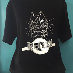 【2枚以上購入で30%OFF】 コットンオリジナルTシャツ　cat gang(ねこギャング) 5枚目の画像