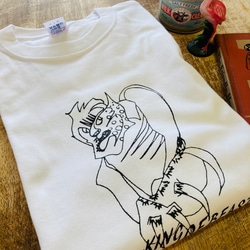 【2枚以上購入で30%OFF】コットンオリジナルTシャツ　LION (百獣の王） 5枚目の画像