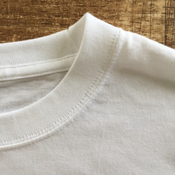 【2枚以上購入で30%OFF】　コットンオリジナルTシャツ　細長バスケットボール（白） 5枚目の画像