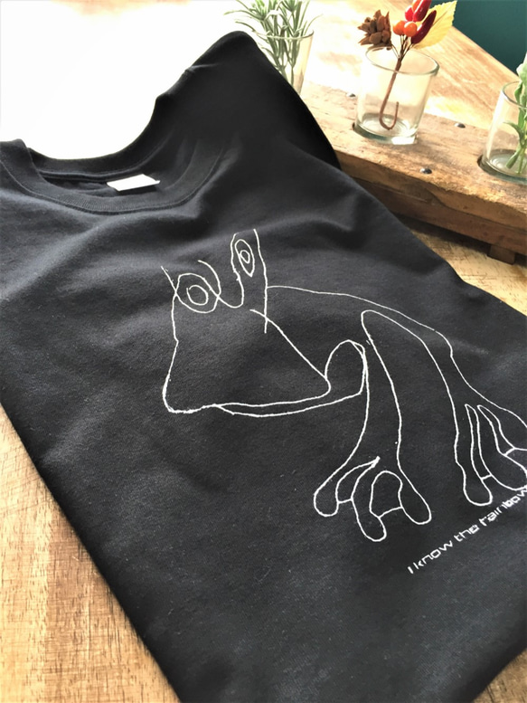 【2枚以上購入で30%OFF】コットンオリジナルTシャツ　かえる（FROG） 7枚目の画像