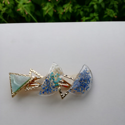 ブルー霞みそうバレッタ 2枚目の画像