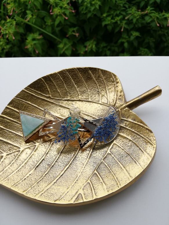 ブルー霞みそうバレッタ 3枚目の画像