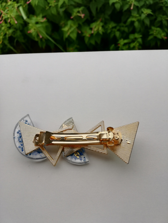 ブルー霞みそうバレッタ 4枚目の画像