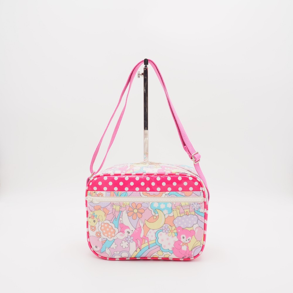 受注製作　幼稚園バッグ　防水・ラミネート素材のショルダーバッグ　ネオレトロポップ　バンビ　動物　通園バッグ　入園　女の子 4,940円