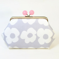 ぞぞがま口財布　がま口ポーチ　メイクポーチ　ハンドメイド　北欧花柄 がま口財布 がま口ポーチ メイクポーチ ハンドメイド 北欧花柄