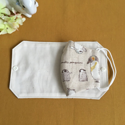 【送料無料】Mask & maskcase for kids  ペンギンさん 3枚目の画像