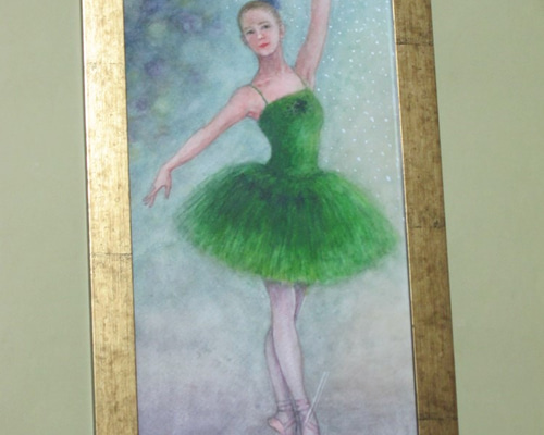 手描き　バレエリーナ　アクリル画 手描き バレエリーナ アクリル画 手描き バレエリーナ アクリル
