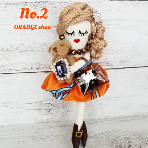 ルルベちゃん(受注作製)ORANGE バッグチャーム lily＊doll 通販 