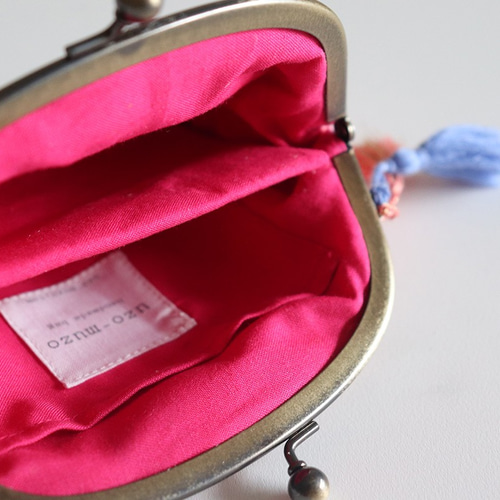 リントンファンシーツイードのがま口財布・小物入れ PINK がま口 uzo