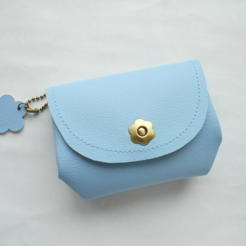 パステルブルー・ふっくらお財布カラー見本 その他ミニ財布  