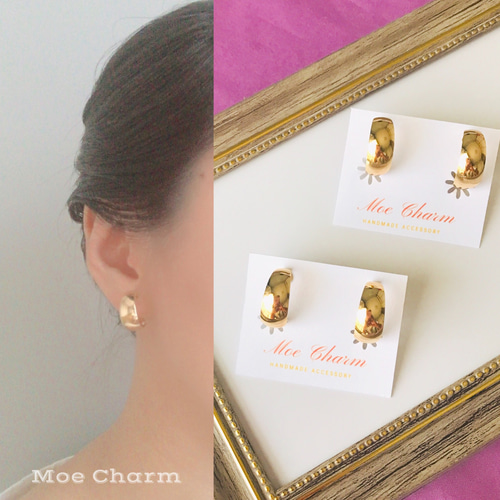 white rose mini earring ホワイトローズミニイヤリング 小さめ