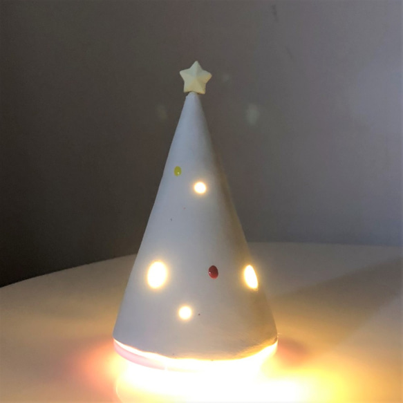 【信楽焼】星が輝くクリスマスツリー 陶器　伝統工芸　冬　クリスマス 7枚目の画像