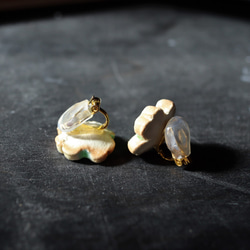 再次上架 [Shigaraki ware] Good Luck Clover Pottery Earrings Traditio 第5張的照片