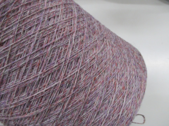 ツイード調英国羊毛ウール100％　ピンク　2本で450ｇ 1枚目の画像