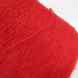 太めのアルパカモヘア　赤　480ｇ 1枚目の画像