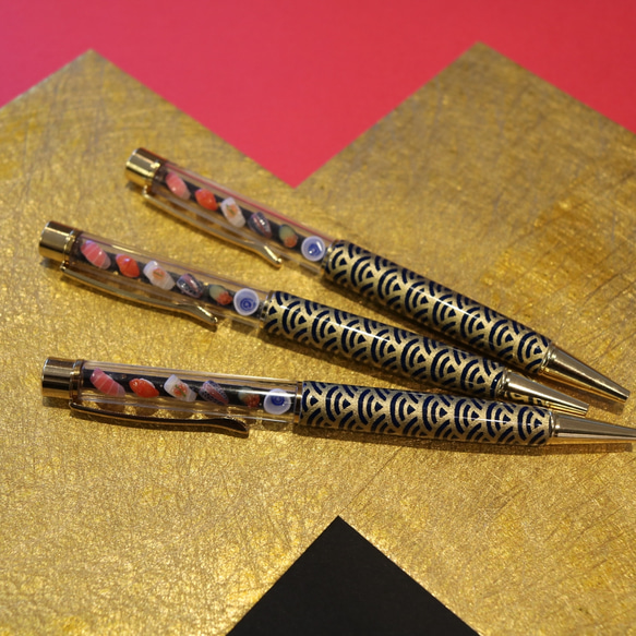 京友禪和紙壽司原子筆（波浪紋） 第2張的照片