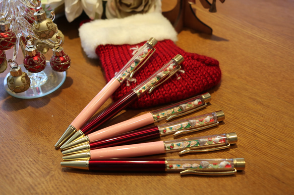 【再販3本で完全終了】Christmasボールペン選べる２色 2枚目の画像