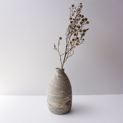 花瓶　マーブルグレー 3枚目の画像