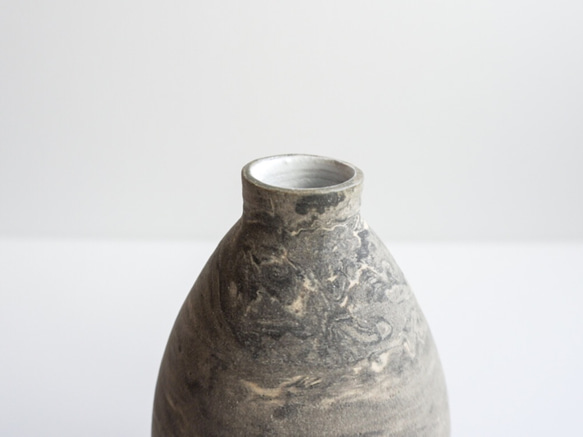 花瓶　マーブルグレー 6枚目の画像