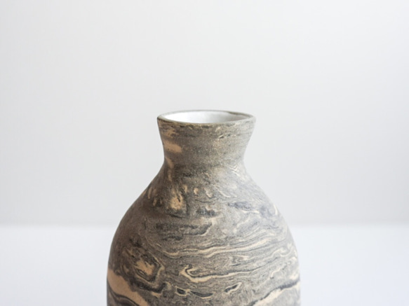 花瓶　マーブルグレー 4枚目の画像