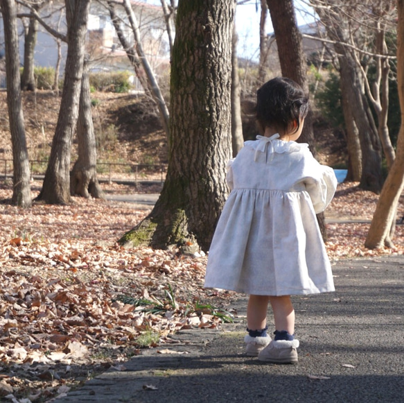 [再販][入園入学]キナリのレースとリボンのワンピース 6枚目の画像