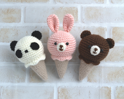 y*i様 3段アイスくんのあみぐるみ y*i様 3段アイスくんのあみぐるみ y*i様 3段