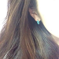 再販♡sea turquoise earring 3枚目の画像