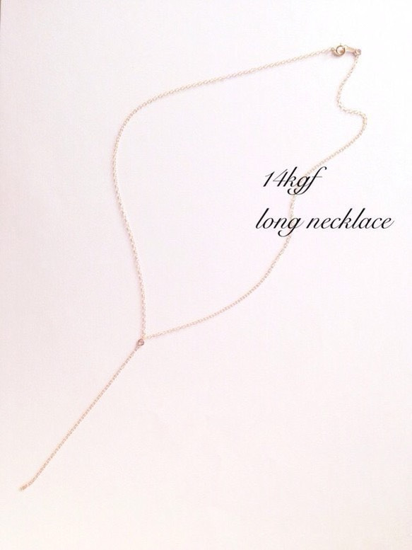 再販×750♡14kgf Y long necklace 2枚目の画像