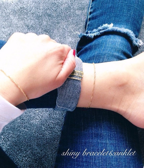 ☆shiny simple bracelet & anklet 1枚目の画像