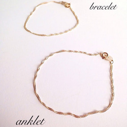 ☆shiny simple bracelet & anklet 2枚目の画像