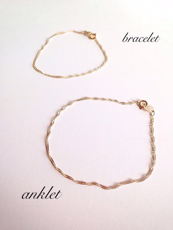 ☆shiny simple bracelet & anklet 2枚目の画像
