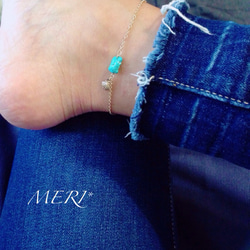 再販×20♡sea blue anklet 2枚目の画像