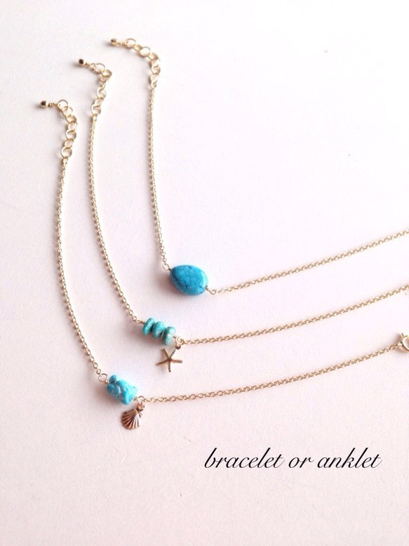 再販×20♡sea blue anklet 3枚目の画像