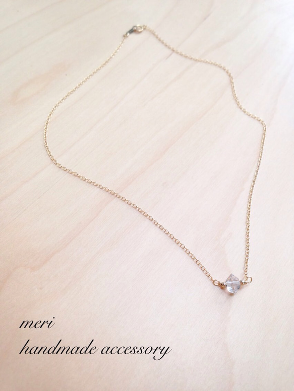 再販×60 herkimer-diamond necklace 2枚目の画像