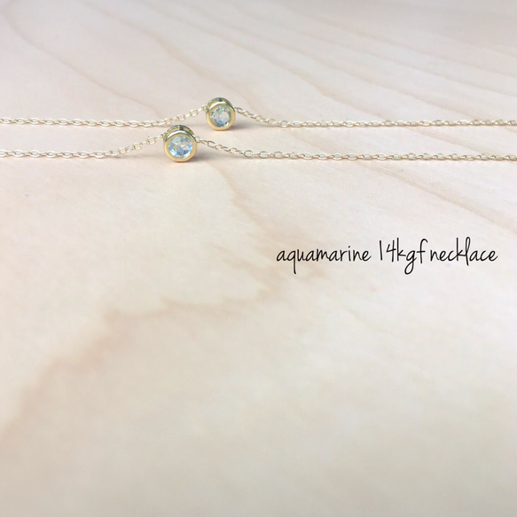 再販×40 14kgf aquamarine necklace 2枚目の画像