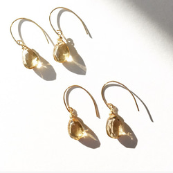 数量限定ハンドメイド202014kgf champagne quartz pierce 1枚目の画像