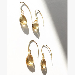 数量限定ハンドメイド202014kgf champagne quartz pierce 2枚目の画像