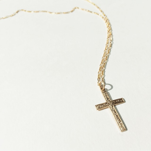 14kgf big cross necklace 1枚目の画像