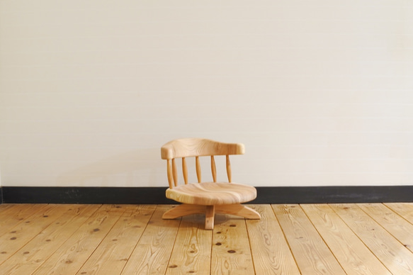 無垢材◇紀州スギの回転コシ座椅子 椅子（チェアー）・スツール G