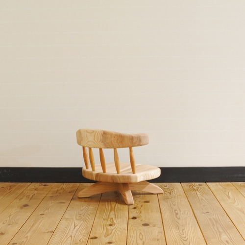 無垢材◇紀州スギの回転コシ座椅子 椅子（チェアー）・スツール G