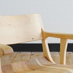 無垢材◆紀州材のロッキング座椅子 5枚目の画像