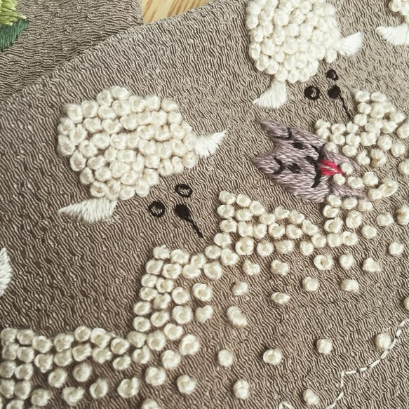 刺繍半衿  sheep.mocha 3枚目の画像