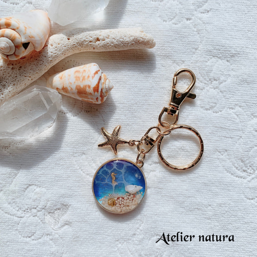 展示用/レジン/幻想のシマエナガ 蓄光 オルゴナイトキーホルダー 展示用/レジン/幻想のシマエナガ 蓄光 オルゴナイトキーホルダー