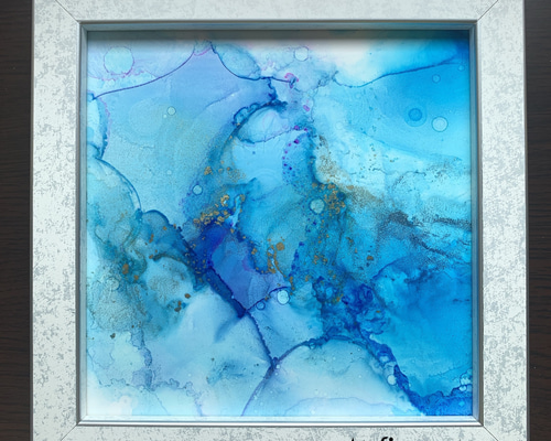 何かがはじまる ② 原画】風で描いたアート アルコールインク