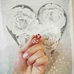 梅の花ワイヤーリング ウメ 小花 お正月 元旦 お祝い 植物 ワイヤー指輪 1枚目の画像