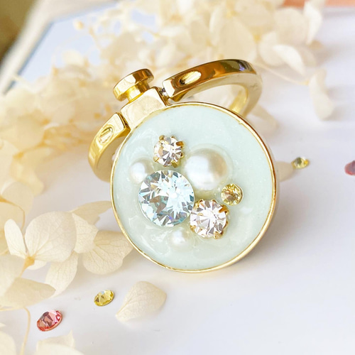 スワロフスキー スマホリング モバイル リング, オクタゴンカット, グリーン | Swarovski