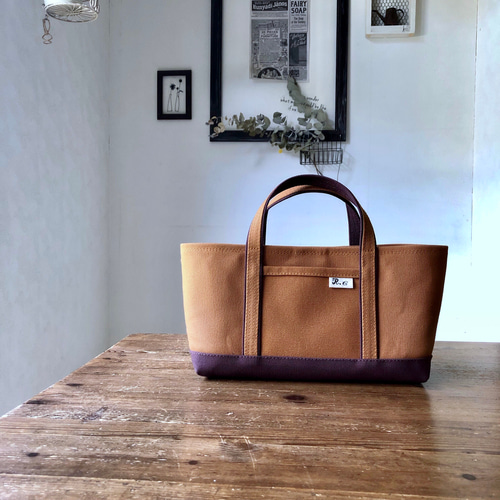 【K】帆布トートバッグ横長SS＆横長ミニ×2 order作品 K】帆布トートバッグ横長SS＆横長ミニ×2 order作品 横長トート