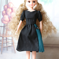 22cmドール リカちゃんサイズ ロリータワンピース（水色） その他人形