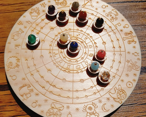 惑星駒が動かせるホロスコープ盤110mm 西洋占星術・星読みを楽しむ