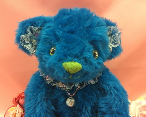 ハンドメイド　小さいテディベア　青目 0_4e0745e4c979b56e50f91a9eac71